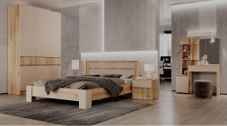 Шкаф 3-х створчатый Ленора, Дуб вотан/Кашемир